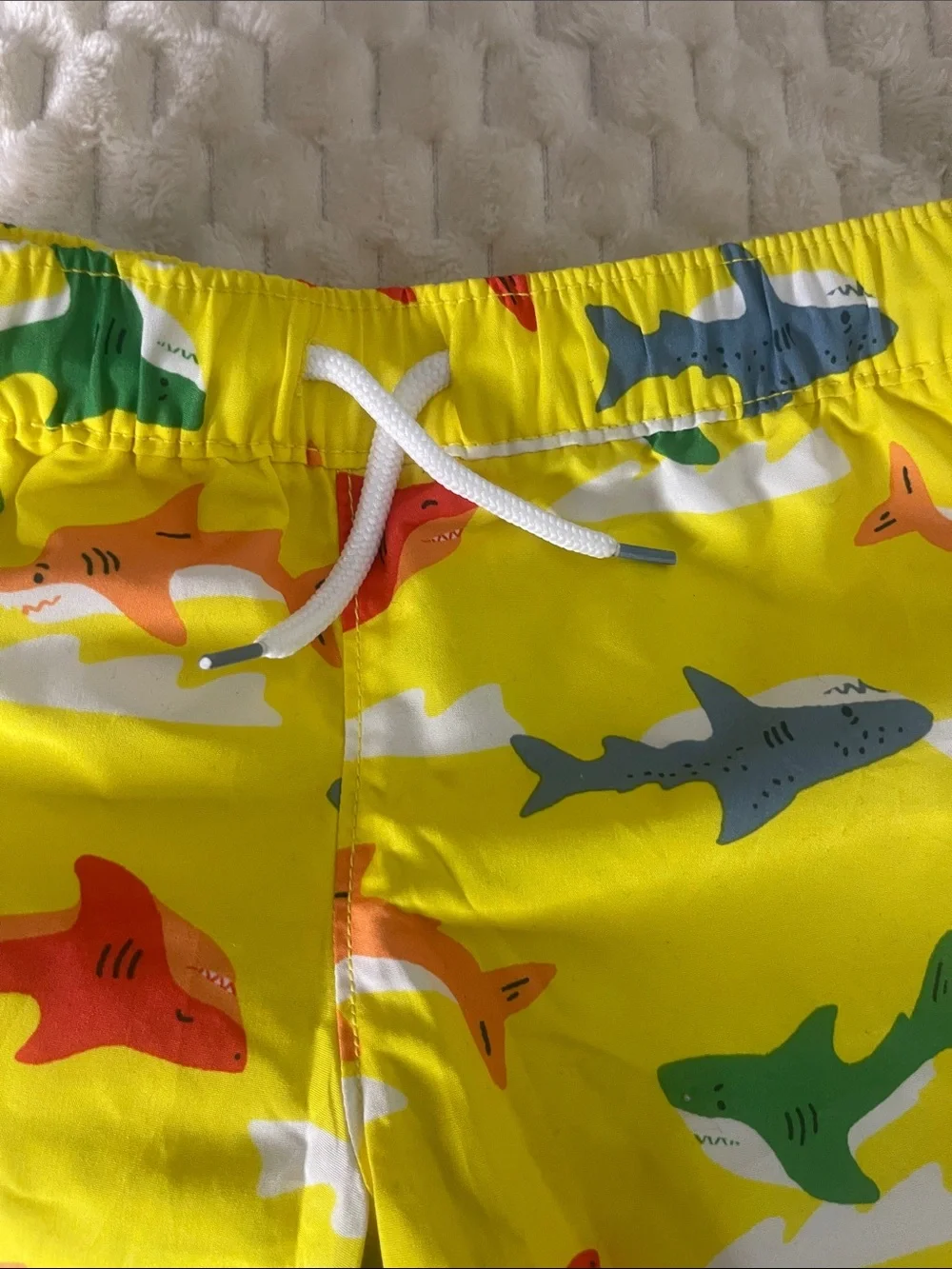 Old Navy Yellow Shark Print Swim Shorts